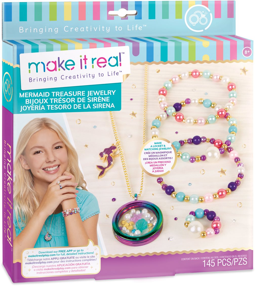 Make It Real Necklace and Bracelets, Locket Jewellery Making Set