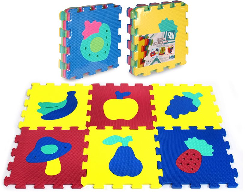 Puzzle penové 6 ks – ovocie a zelenina Penové puzzle