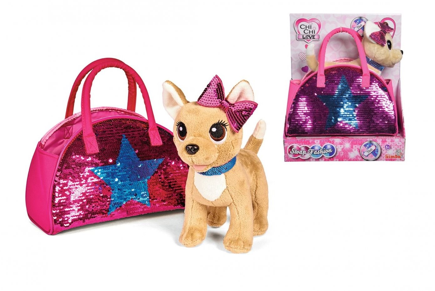 Simba ChiChi Love Chihuahua dog Swap Fashion in a bag Soft Toy