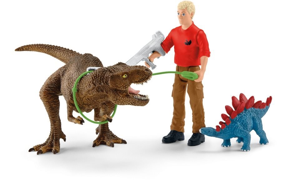 Schleich 41465 Attack of the Tyrannosaurus Rex Figures