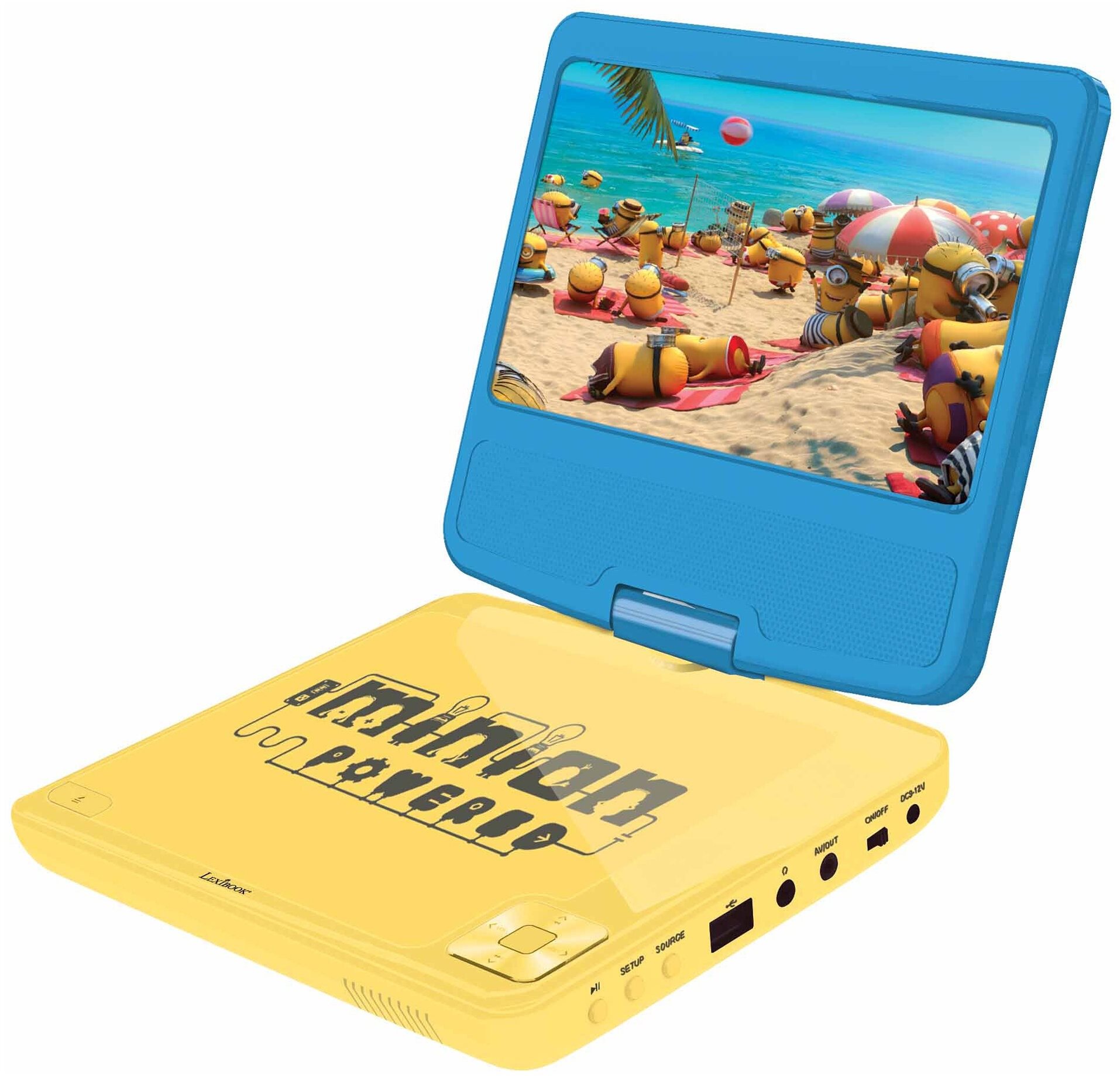 Lexibook Minyonok hordozható DVD lejátszó + 7" forgatható képernyő...