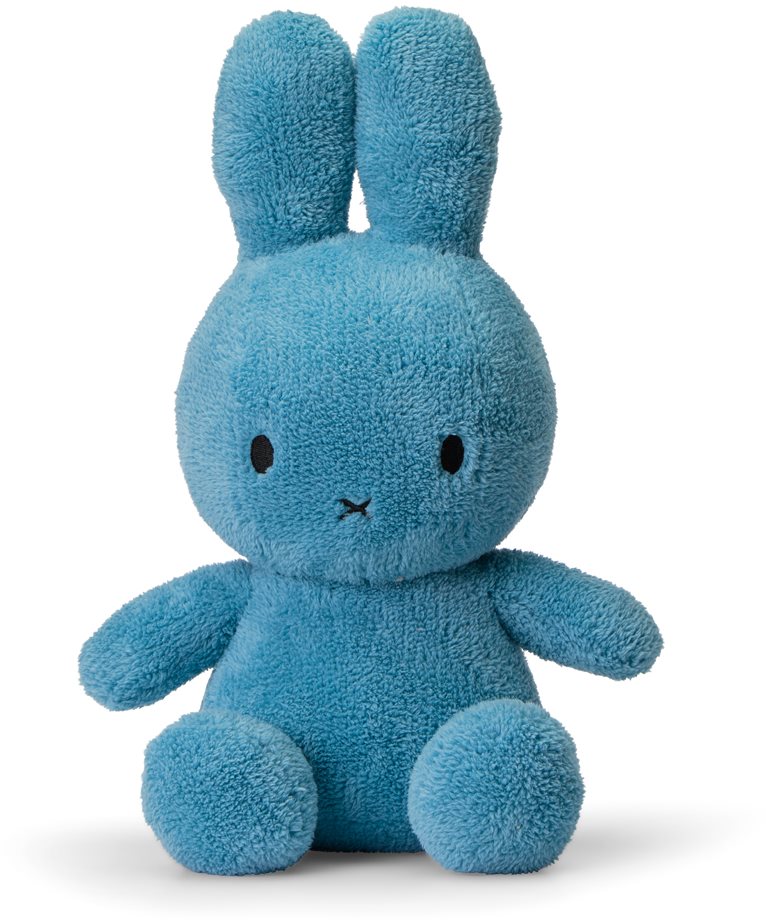 Miffy Sitting Terry Ocean Blue 33cm Soft Toy