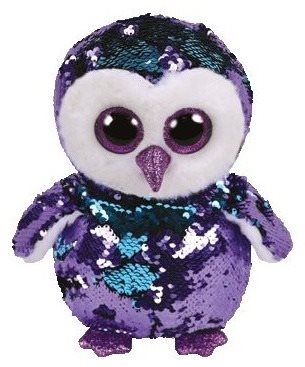 BOOS Flippables MOONLIGHT, 15 cm - sequin owl Soft Toy