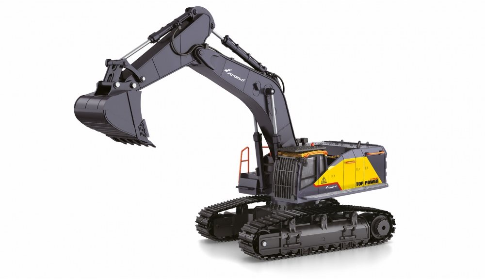 Pásový bager s kovovou lyžicou ACV 730 2,4 GHz 1 : 14 RC bager na...