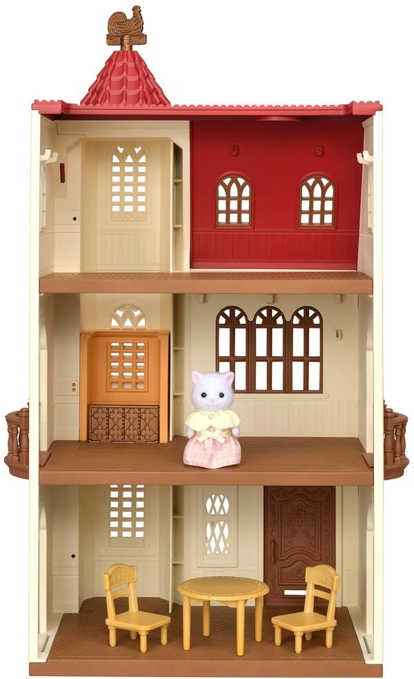 Maison Sylvanian Families avec tour et toit rouge Maison pour...