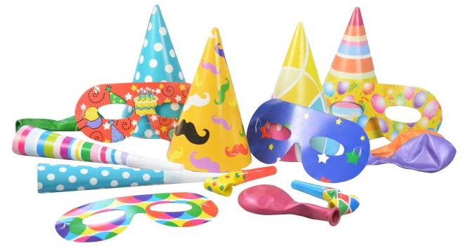 Sada párty pre 4 osoby – Silvester – Happy New Year Párty doplnky