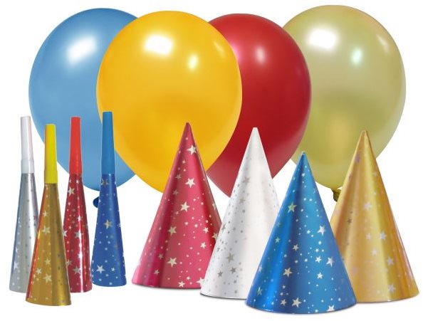 Párty sada pre 4 osoby magic párty – Silvester – Happy new year...