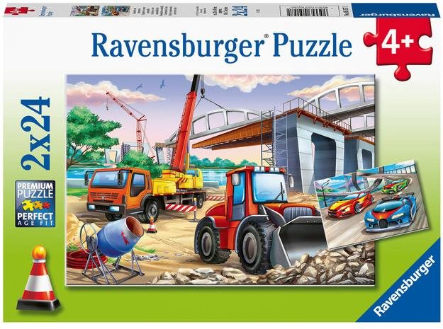 Ravensburger 051571 Buildings and vehicles 2x24 pieces Jigsaw
