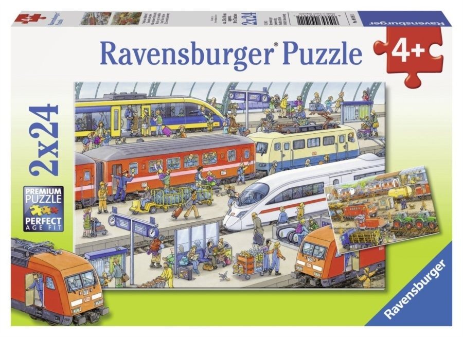 Ravensburger 091911 Train station 2x24 pieces Jigsaw