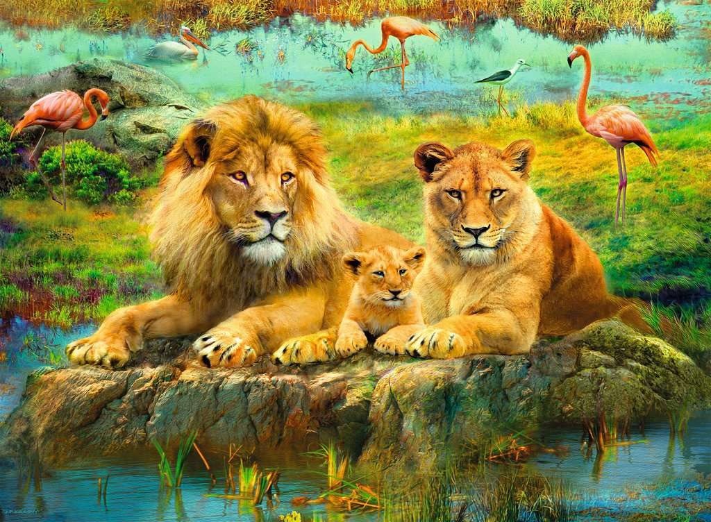 Ravensburger 165841 Famille de Lions 500 pieces Puzzle