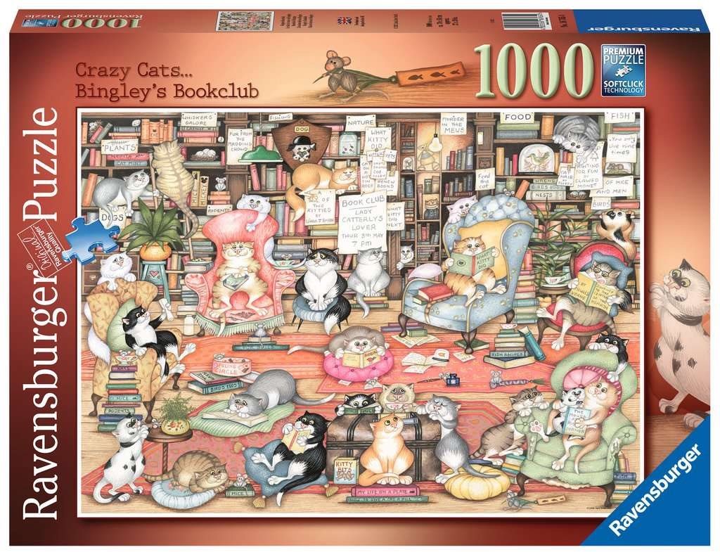 Ravensburger 167654 Crazy Cats, Book Club 1000 pieces Jigsaw