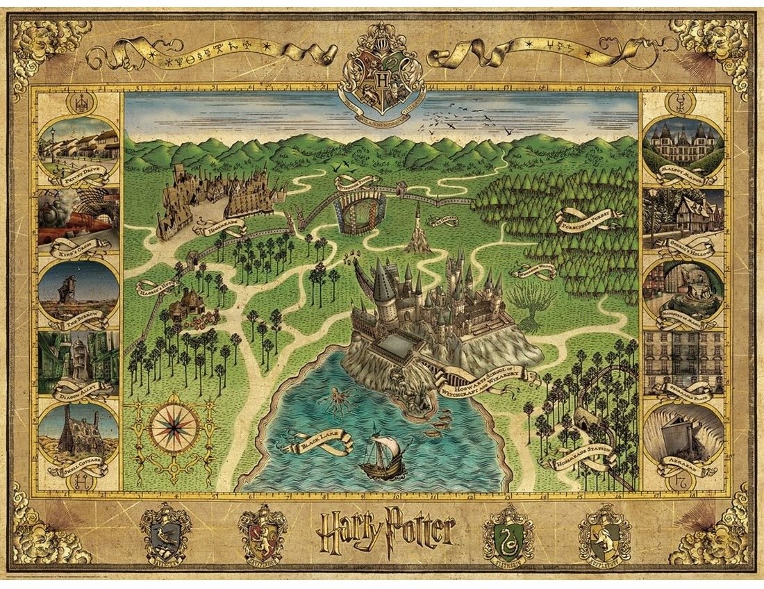 Ravensburger 165995 Map of Hogwarts 1500 pieces Jigsaw