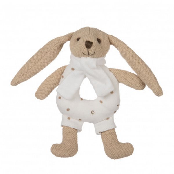 Canpol babies Zajačik Bunny s hrkálkou béžový Plyšová hračka