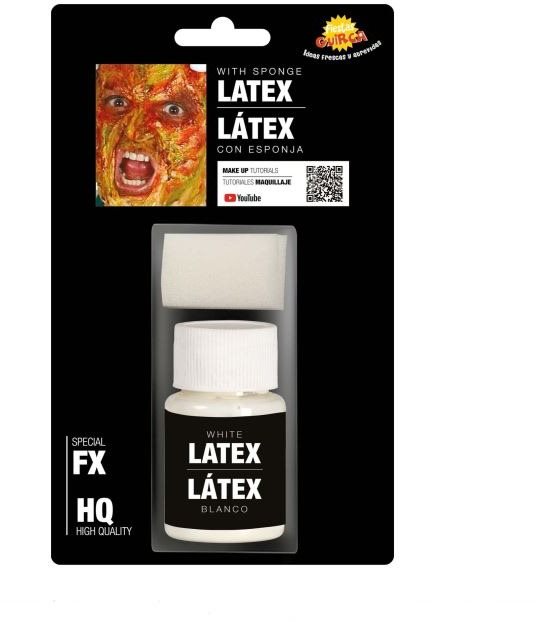 Biely Latex s hubkou – Halloween – 26 g Farba na tvár