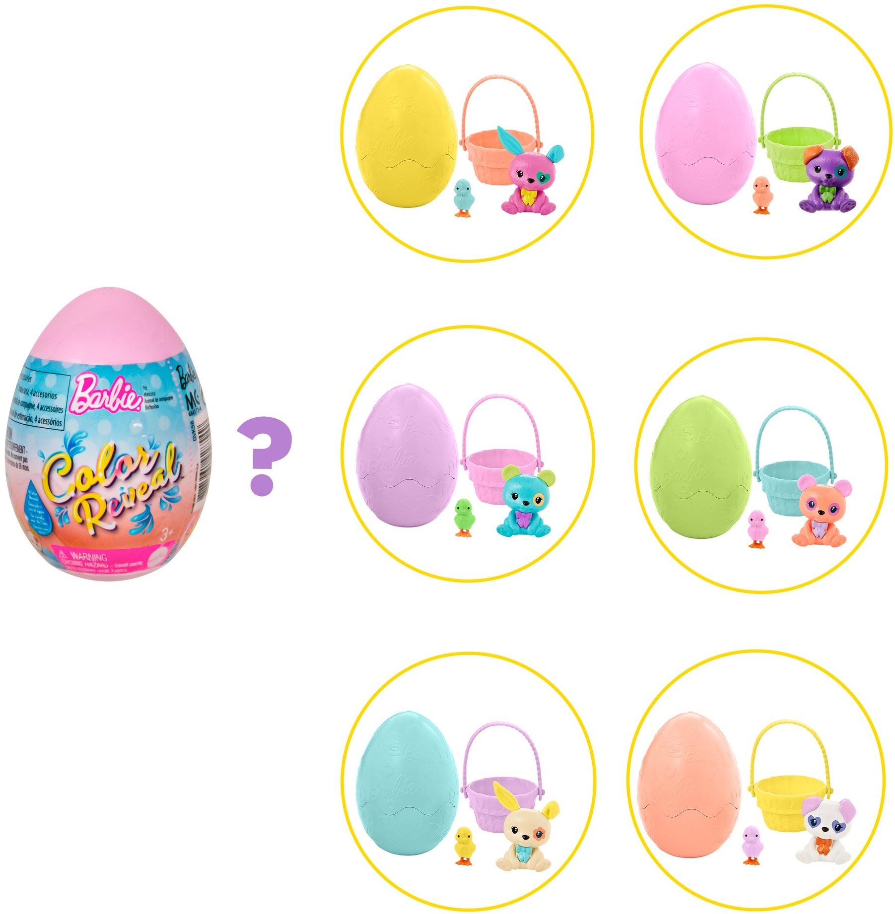 Barbie Color Reveal Easter Egg Dolls