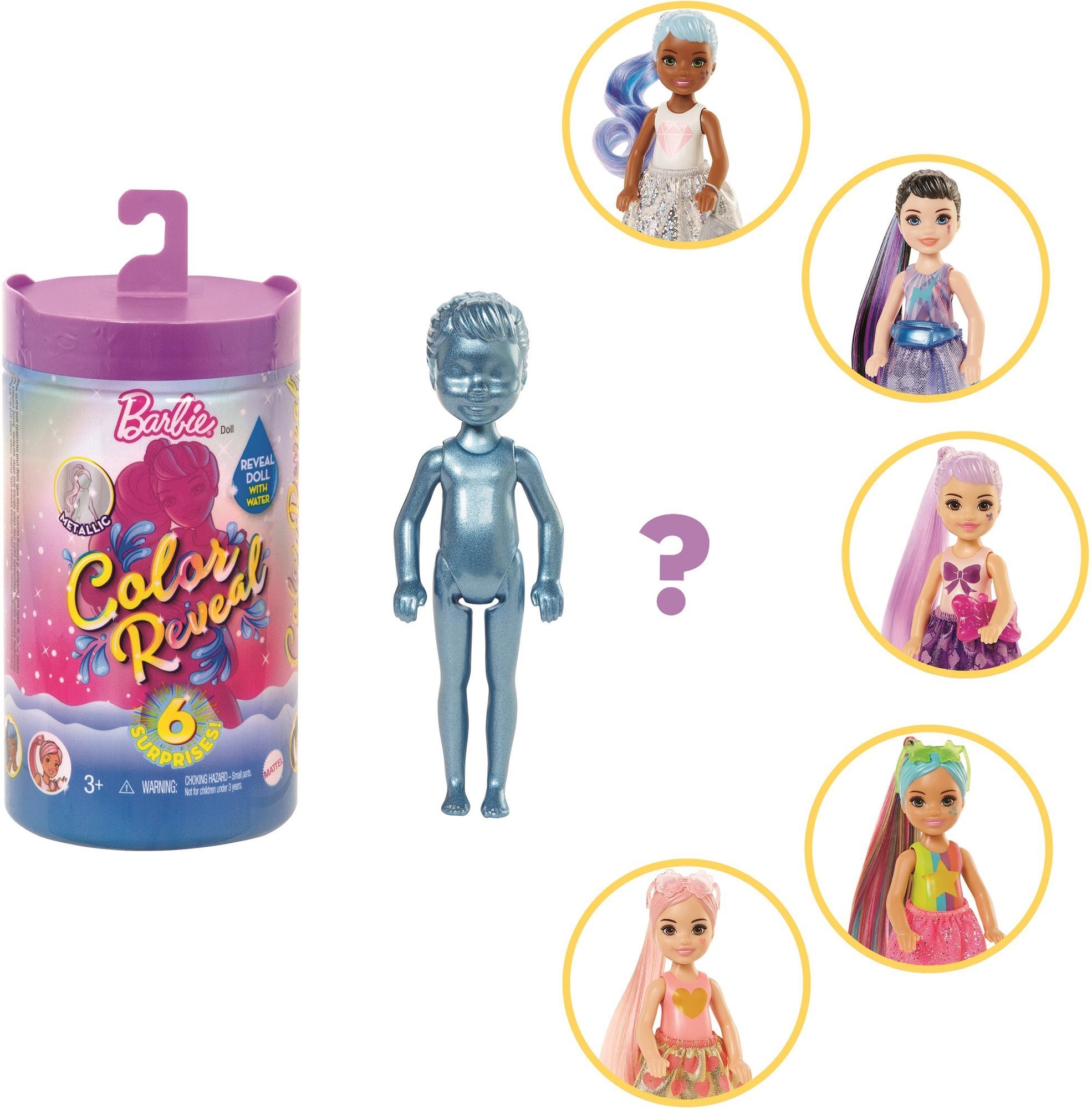 Barbie Colour Reveal Chelsea Glittering Dolls