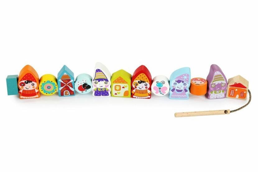 Cubika 13654 Stringing Dwarfs - Stringing Set - 13 Wooden Parts and...