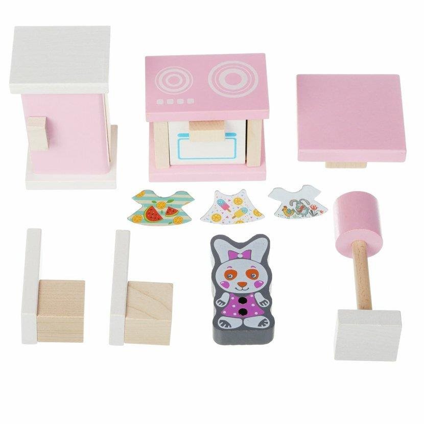 Cubika 13975 Kuchynka – drevený nábytok pre bábiky Nábytok pre bábiky