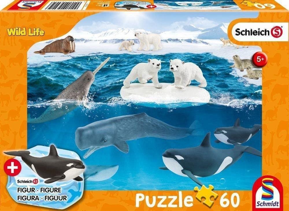 Puzzle Schleich V Antarktidě 60 dílků + figurka Schleich Puzzle