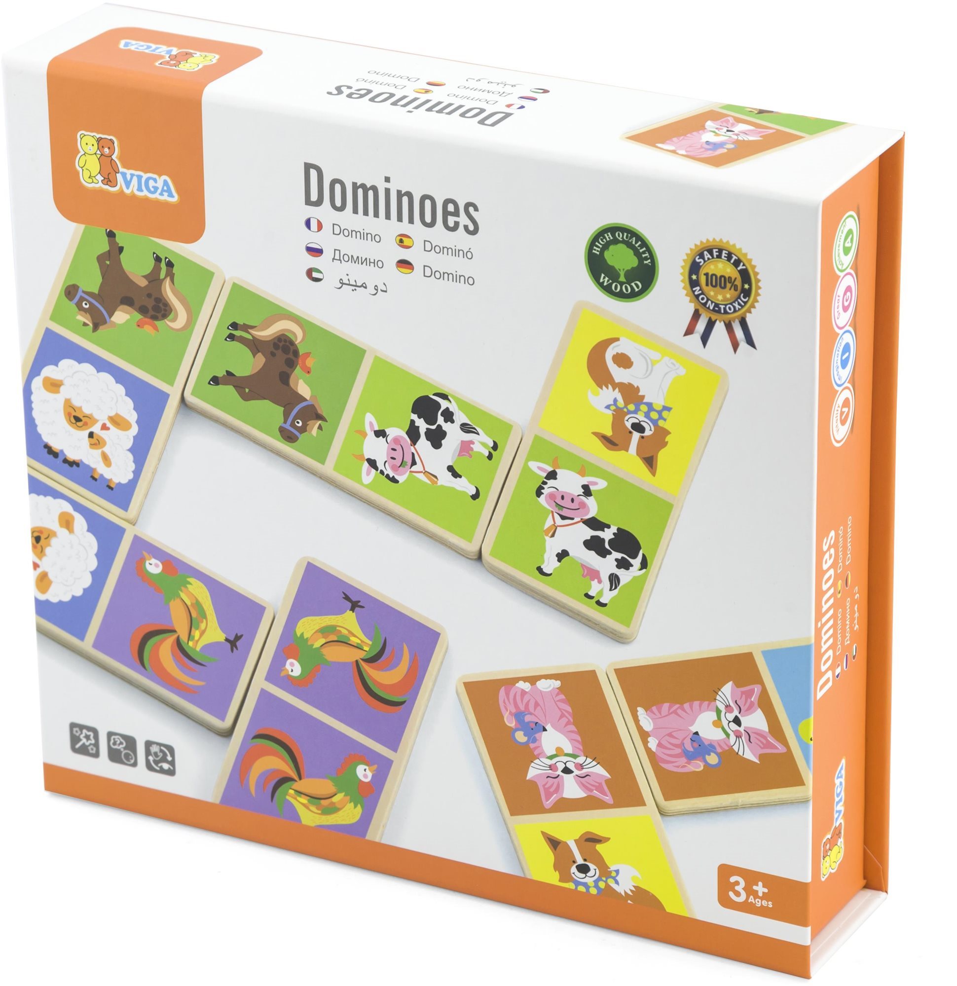 Domino aus Holz - Haustiere Domino