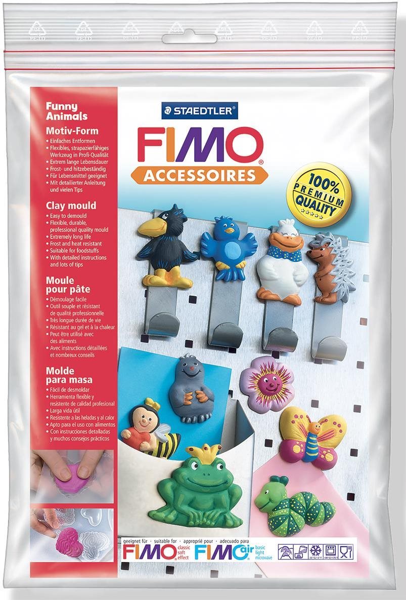 FIMO 8742 Silikonform Lustige Tiere Knete