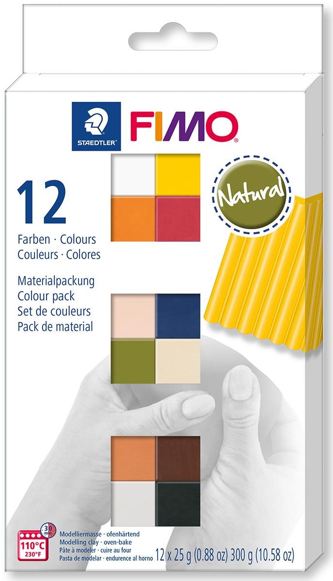 FIMO soft Set mit 12 Farben 25 g NATURAL Knete