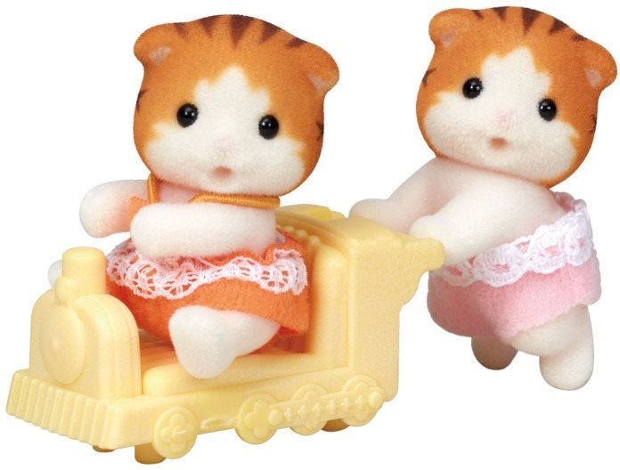 Sylvanian Families Les jumeaux chat roux Figurines