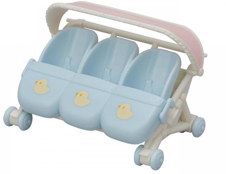 Sylvanian Families Kinderwagen für Drillinge Figuren-Zubehör