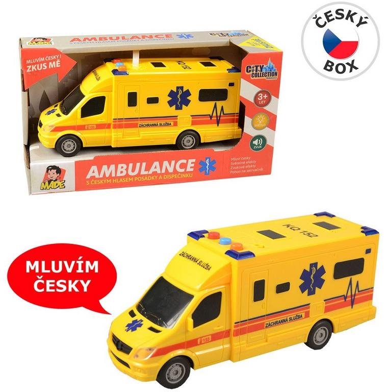 Sanitka na zotrvačník, na batérie so  svetlom a zvukom, 8 x 19 x 6...