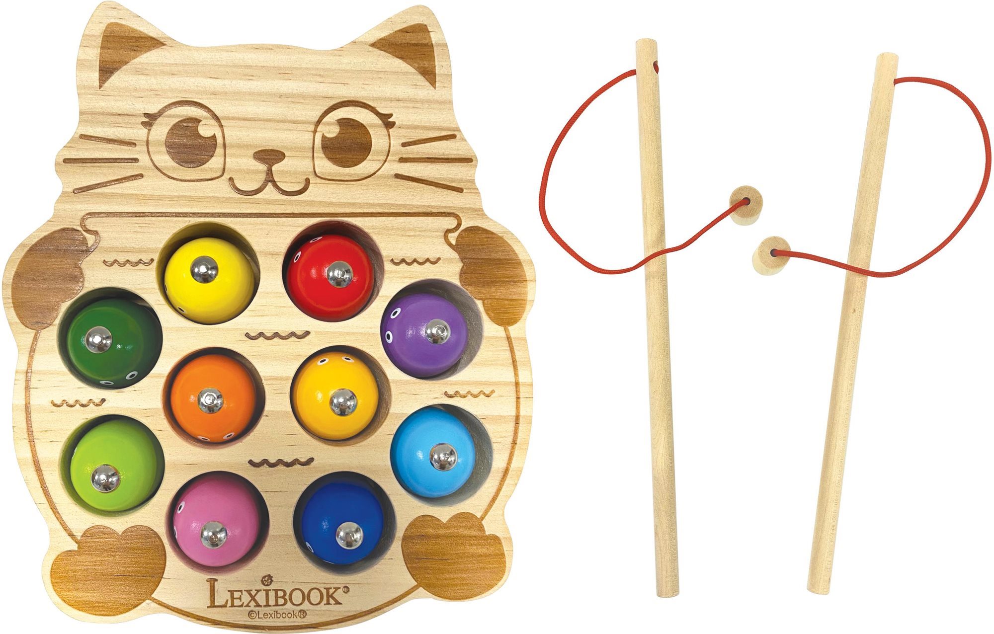 Lexibook Bio Toys Chamtivá mačka – drevená hra Stolová hra