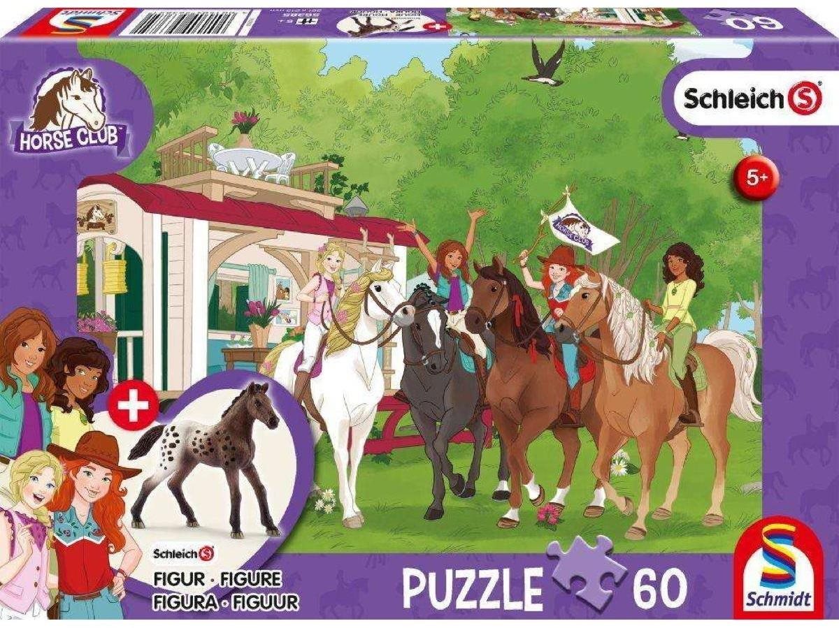 Schimdt Puzzle Schleich Setkání 60 dílků + figurka Schleich Puzzle