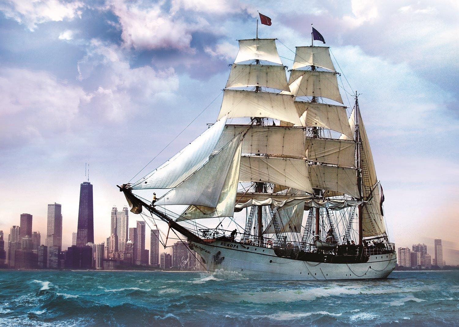 Trefl Puzzle Plavba okolo Chicaga 500 dielikov Puzzle