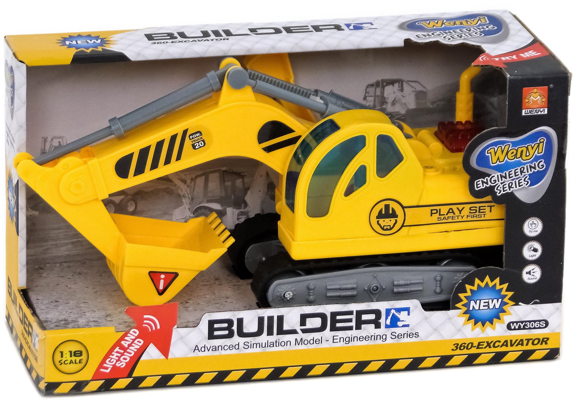 Bager na zotrvačník 1:18, 24 × 9 × 12 cm Auto