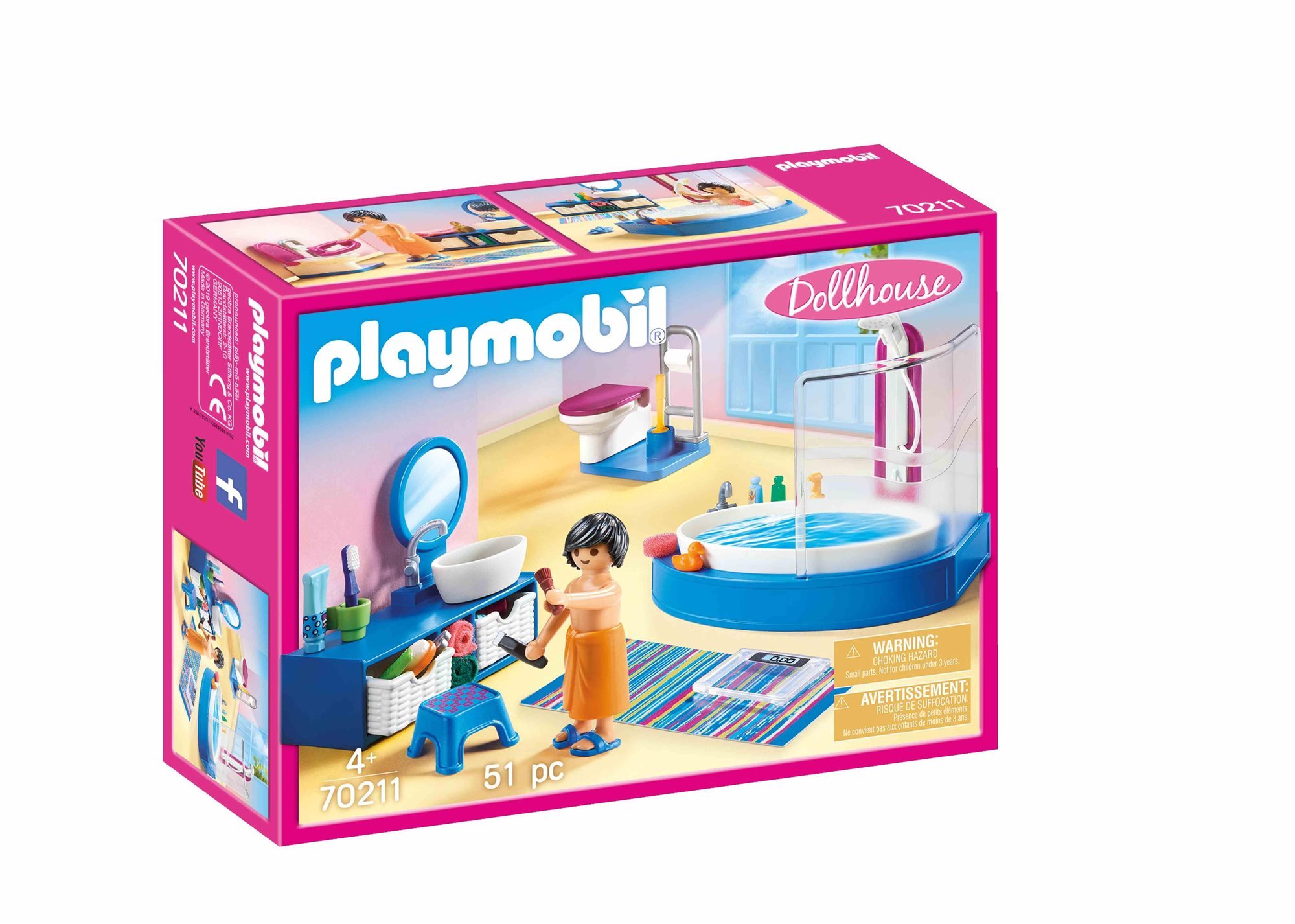 Playmobil 70211 Fürdőszoba fürdőkáddal Építőjáték