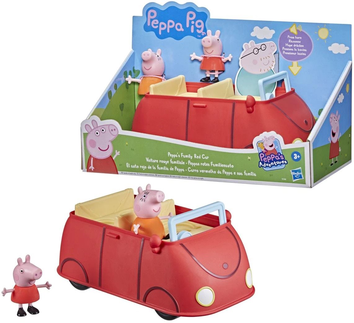 Peppa Pig Familie Rotes Auto Figuren-Set und Zubehör