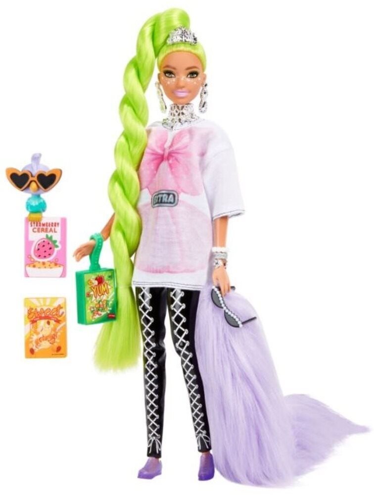 Barbie Extra – Neónovo-zelené vlasy Bábika
