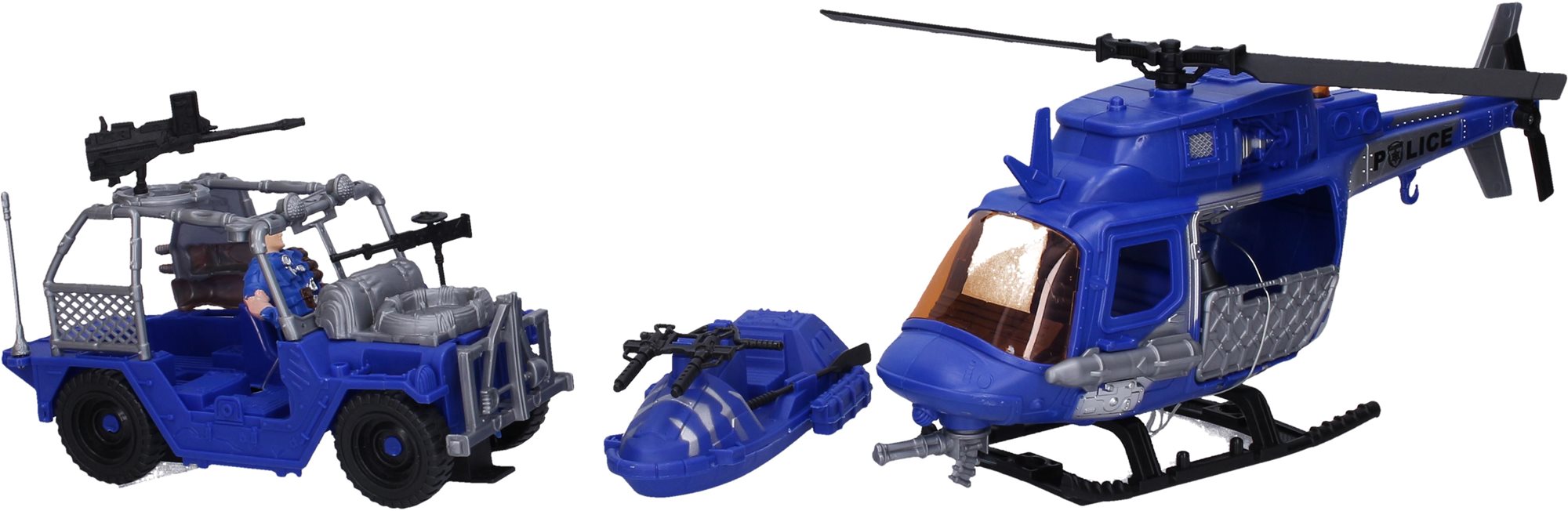Policajný set s figúrkami vrtuľník 33 cm Vrtuľník