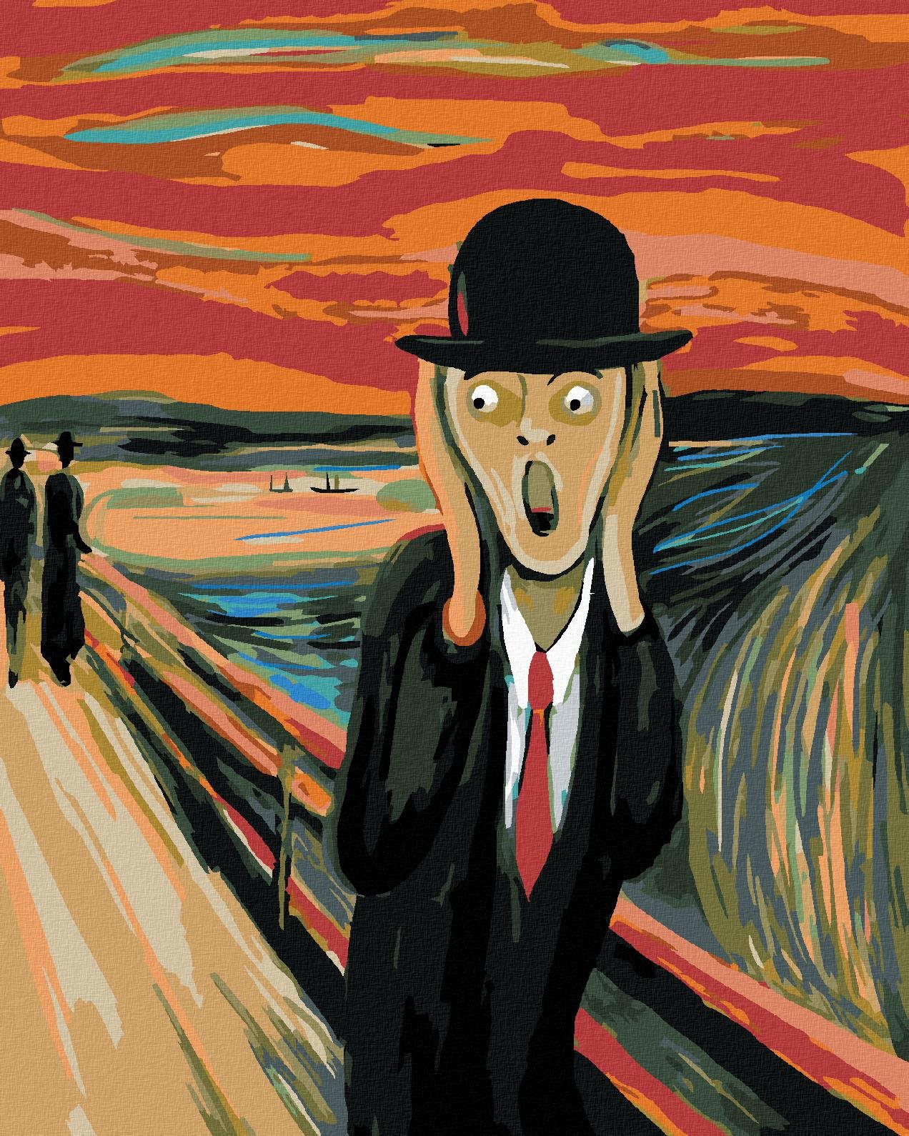 Maľovanie podľa čísel – Výkrik a klobúk – inšpirácia E. Munch, 40 ×...