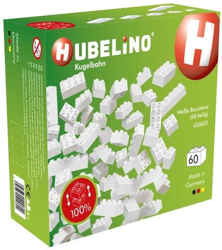 Hubelino Guľôčková dráha – kocky biele 60 ks Guľôčková dráha