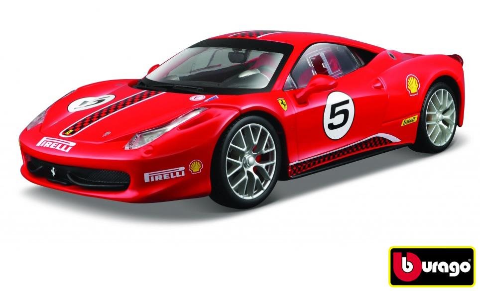 Bburago Ferrari Racing 458 Challenge červená 1 : 24 Kovový model