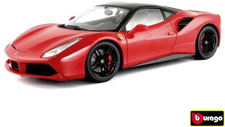 Bburago 1:18 Ferrari Signature series 488 GTB Red Kovový model