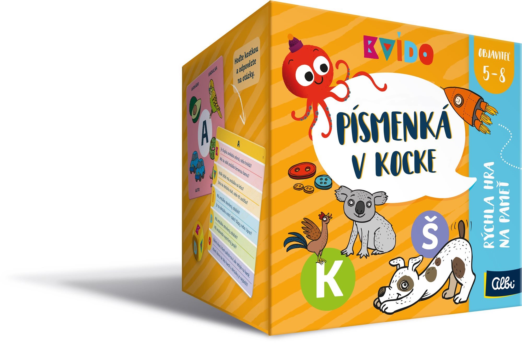 Albi Kvído – Písmenká v kocke Stolová hra