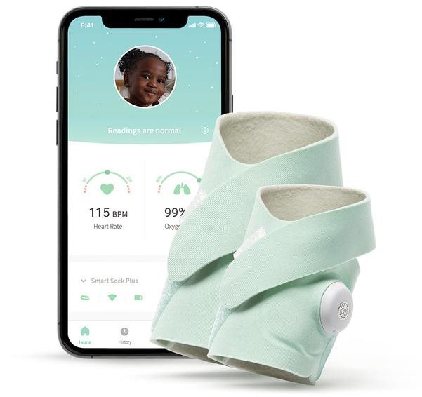 Owlet Smart Sock Plus - okos zokni, 0-5 év (világoszöld) Okos zokni