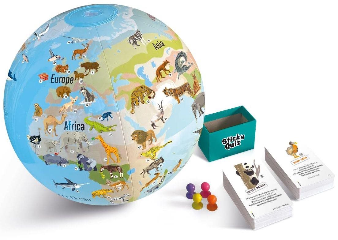 Caly Animal Stick N Quiz Animals of the World 30 cm Glóbus