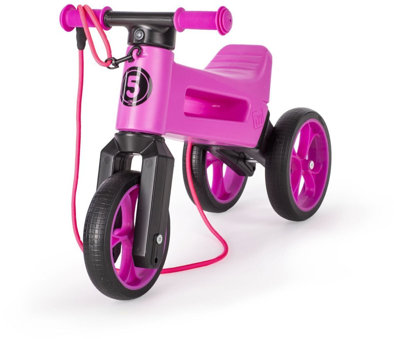 Neon Funny Wheels 2 v 1 ružové Odrážadlo