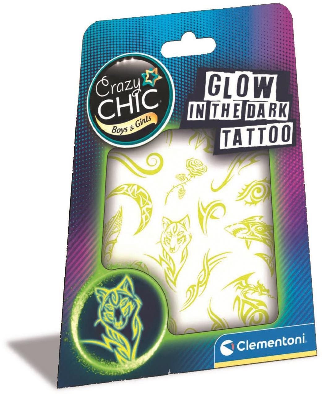 Clementoni Tetovačky  GLOW IN THE DARK Dočasné tetovanie
