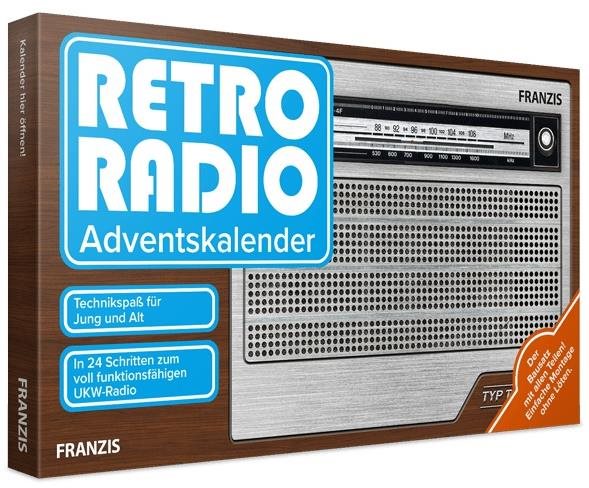 Franzis adventný kalendár Retro rádio stavebnica Adventný kalendár