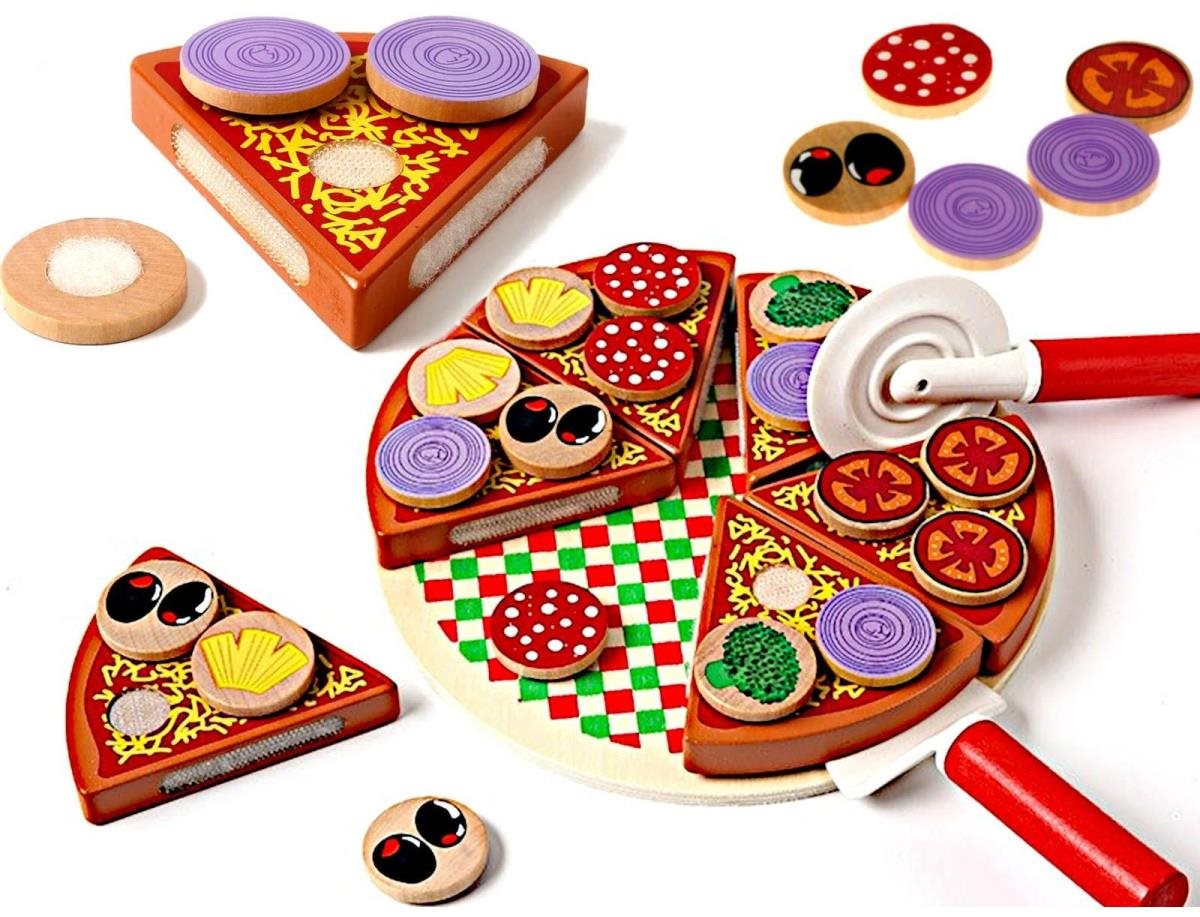 MG Pizza Set drevený Potraviny do detskej kuchynky