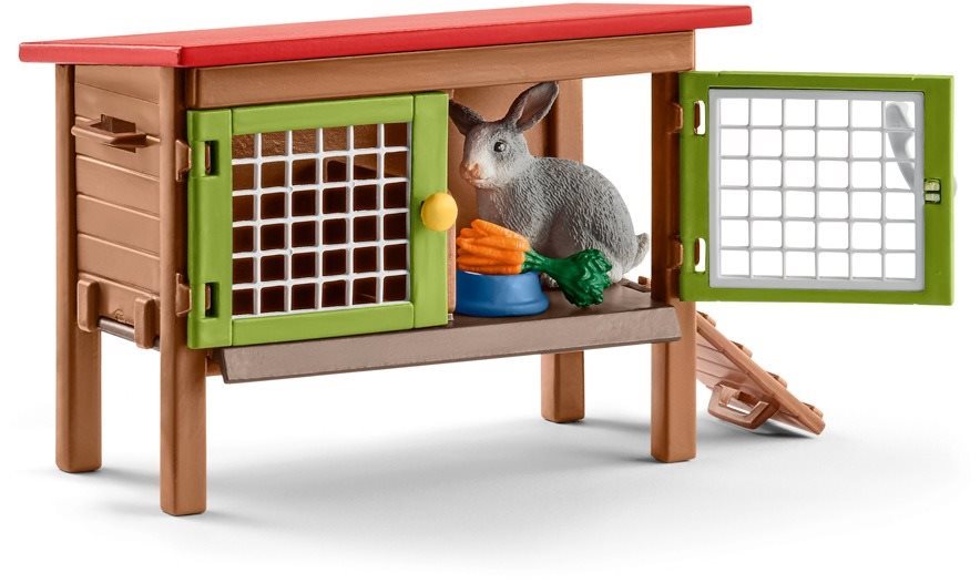 Schleich 42420 Nyúl ketrec nyulakkal Figura