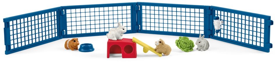 Schleich 42500 Rabbit and Guinea Pig Fencing Arena Figure Accessories